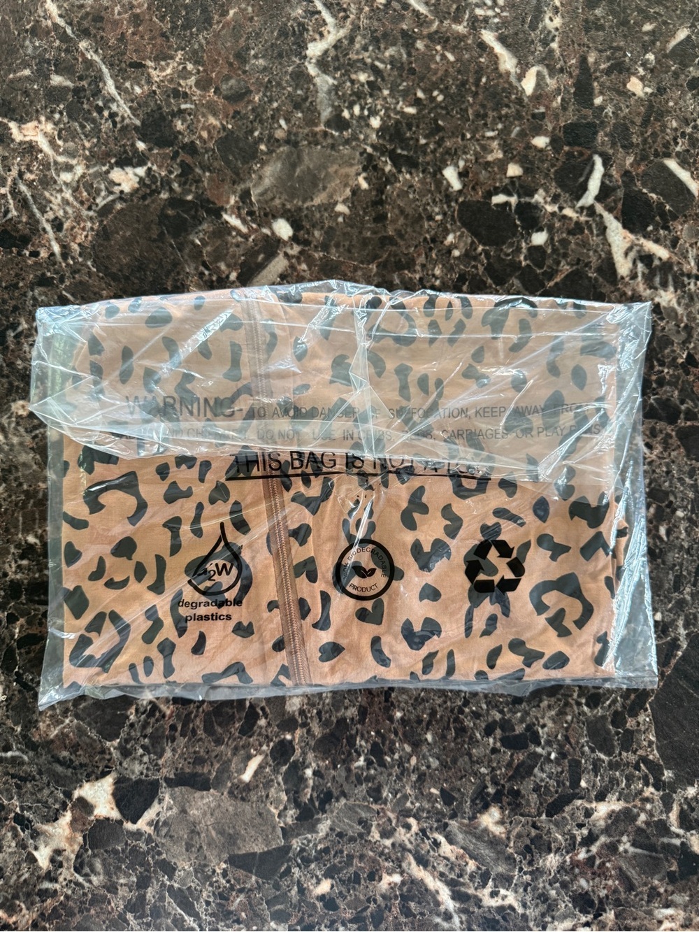 Kyte Baby Latte Leopard Zip Romper - Picture 2 of 3